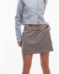 TOPSHOP - Tailored Mini Skirt - Lyst