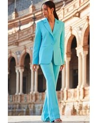 Sosandar - Petite Azure Kick Flare Trousers - Lyst