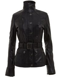 Infinity Leather - Military-Inspired Biker Jacket-Middleton - Lyst