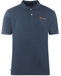 Aquascutum - Brand Logo Plain Polo Shirt Material_Cotton - Lyst