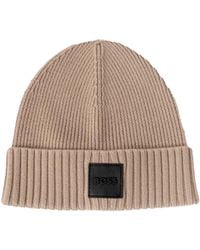 BOSS - Flavio Beanie Hat Light Cotton - Lyst