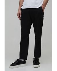 BoohooMAN - Fixed Waist Slim Cropped Chino Trousers - Lyst