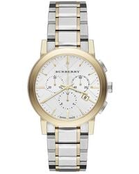 Burberry - The City Two-Tone Chronograph Watch Bu9751 - Lyst