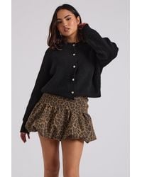 Urban Bliss - Leopard Bubble Hem Mini Skirt - Lyst