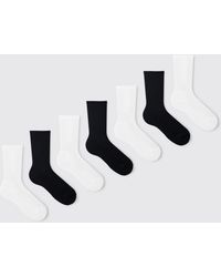 BoohooMAN - 7 Pack Plain Sport Socks - Lyst