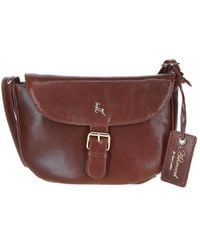 Ashwood Leather - Real Flap-Over Crossbody Bag - Lyst