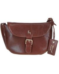 Ashwood Leather - Real Flap-Over Crossbody Bag - Lyst