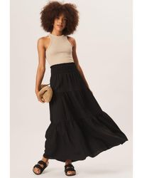 Gini London - Smocked Tiered Maxi Skirt - Lyst