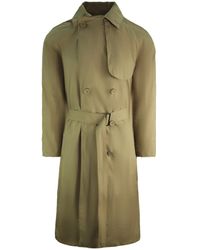 Lacoste - Cotton Belt Trench Long Coat - Lyst