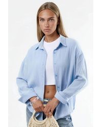 Busem - Textured Woven Cotton Button-Up Shirt - Lyst