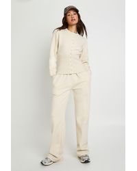 Boohoo - Tall Deep Hem Popper Bomber Sweatshirt Tracksuit - Lyst