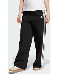 adidas - 3-Stripes Fleece Wide Pant - Lyst