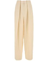 Stella McCartney - Wide Butter-Coloured Pants - Lyst