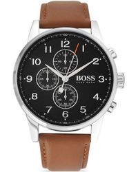 BOSS - Navigator Watch 1513812 Leather (Archived) - Lyst