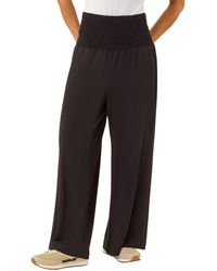 Roman - Petite Shirred Wide Leg Stretch Trouser - Lyst