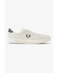 Fred Perry - Tennis Shoe Suede Ecru/Grassroot Trainers - Lyst