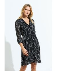 Sosandar - Print Tie Waist Shirt Dress - Lyst