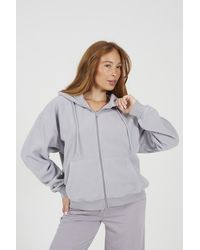 Brave Soul - Zip Through Polar Fleece Hoodie - Lyst