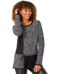 Roman - Textured Button Detail Knit Jumper - Lyst