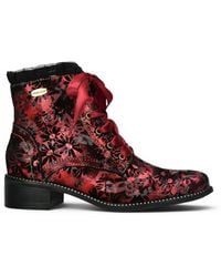 Laura Vita - Floral Gothic Victorian Leather Ankle Heeled Boots - Lyst