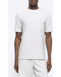 River Island - Textured Pocket T-shirt - Lyst