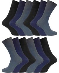 Sock Snob - 12 Pair Multipack 100% Cotton Diabetic Friendly Socks - Lyst