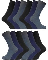 Sock Snob - 12 Pair Multipack 100% Cotton Diabetic Friendly Socks - Lyst