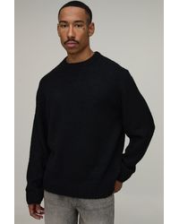 BoohooMAN - Relaxed Fit Brushed Knitted Jumper - Lyst