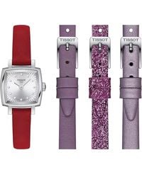 Tissot - Lovely Square Valentines Watch T0581091603600 Leather - Lyst