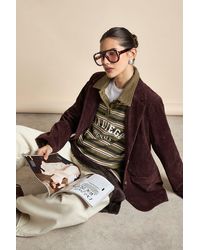 Boohoo - Vintage Look Faux Suede Relaxed Fit Blazer - Lyst