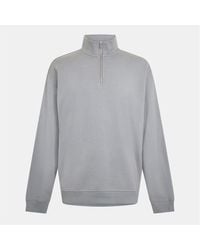 HUGO - Zip Neck Long Sleeve Regular Fit Sweatshirt - Lyst