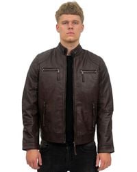 Infinity Leather - Moto Biker Jacket-Taiwan - Lyst