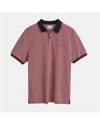 GANT - Colour Short Sleeved Oxford Pique Polo Shirt - Lyst