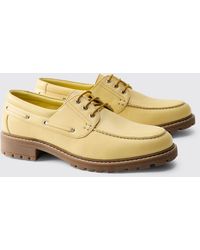 BoohooMAN - Pu Boat Shoe - Lyst