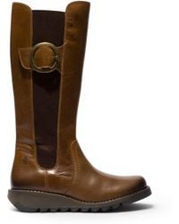 Fly London - Leather Knee-High Long Boots - Lyst