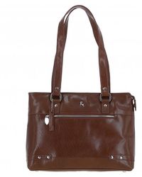 Ashwood Leather - 'Velutto Eleganza' Zip Mid Section Real Shoulder Bag - Lyst