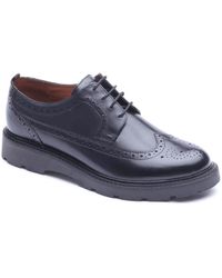Base London - Phase Leather Waxy Brogues Shoes - Lyst
