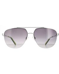 Guess - Aviator Shiny Light Nickeltin Smoke Gradient Gf5065 - Lyst
