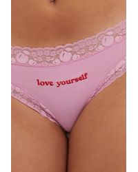 squish. - Love Yourself Embroide Brief - Lyst
