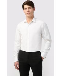 Alexandre Silver Label - Egyption Cotton Tailored Fit Poplin Double Cuff Reg Collar Shirt - Lyst