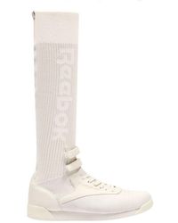 Reebok - Classic Freestyle Hi Ultraknit Trainers Slip On Shoes Bs8666 - Lyst