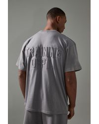 BoohooMAN - Training Dept Oversized Embossed T-Shirt - Lyst