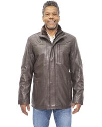 Infinity Leather - Mid Length Coat-Hanoi - Lyst