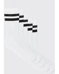 BoohooMAN - 5 Pack Stripe Sport Socks - Lyst