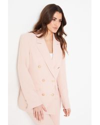 Wallis - Double Breasted Military Blazer - Lyst