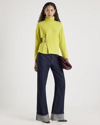 River Island - Top Long Sleeve Cosy Detail Cotton - Lyst