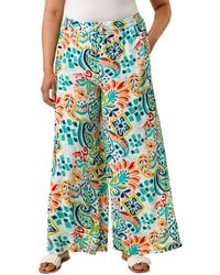 Roman - Curve Abstract Print Trousers - Lyst