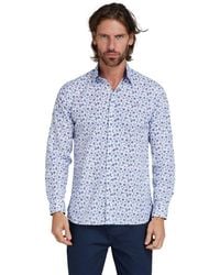 Raging Bull - Long Sleeve Flower Pattern Poplin Shirt Cotton - Lyst