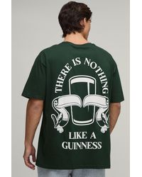 BoohooMAN - Oversized Nothing Like A Guinness License Print T-Shirt - Lyst