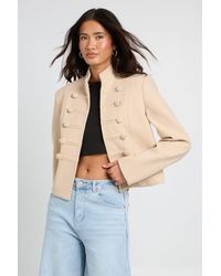 Boohoo - Military Cropped Jacket - Lyst